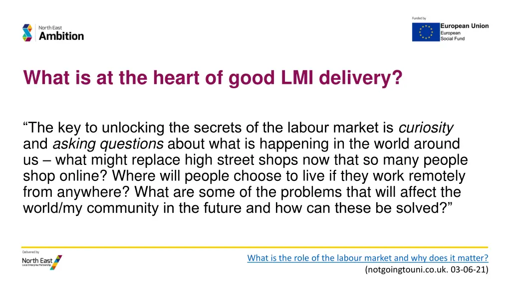 what is at the heart of good lmi delivery