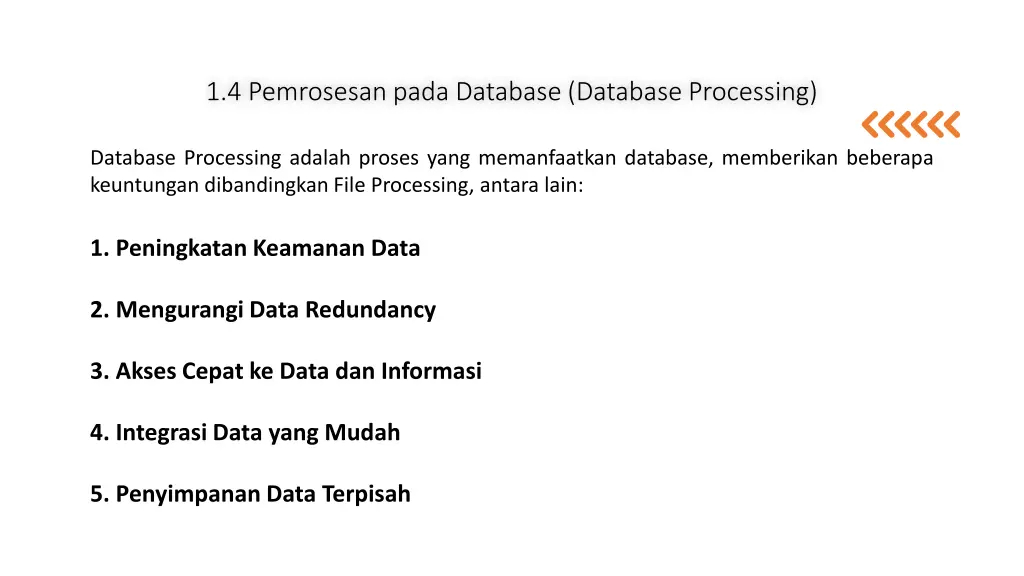 1 4 pemrosesan pada database database processing