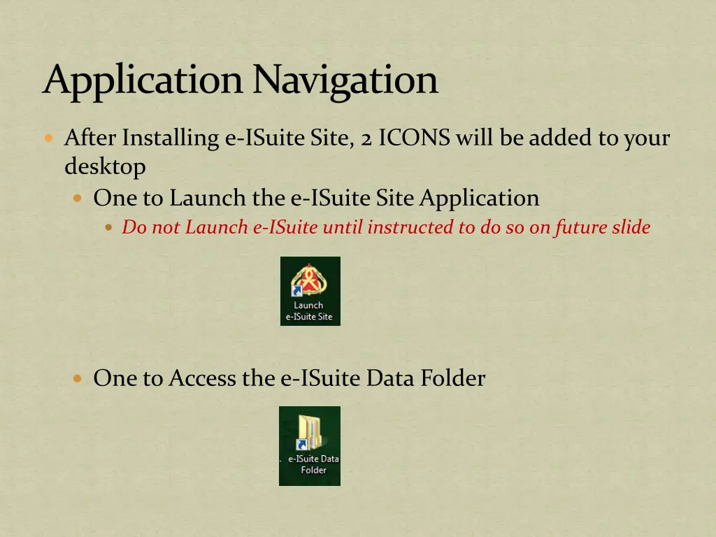 application navigation