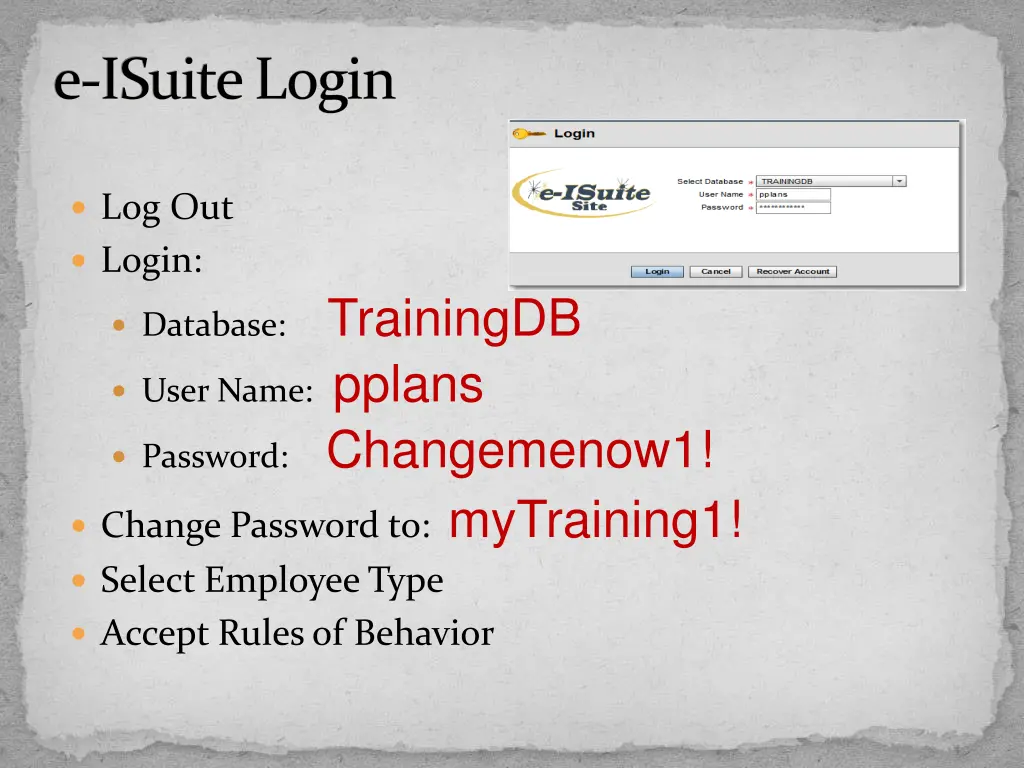 e isuite login