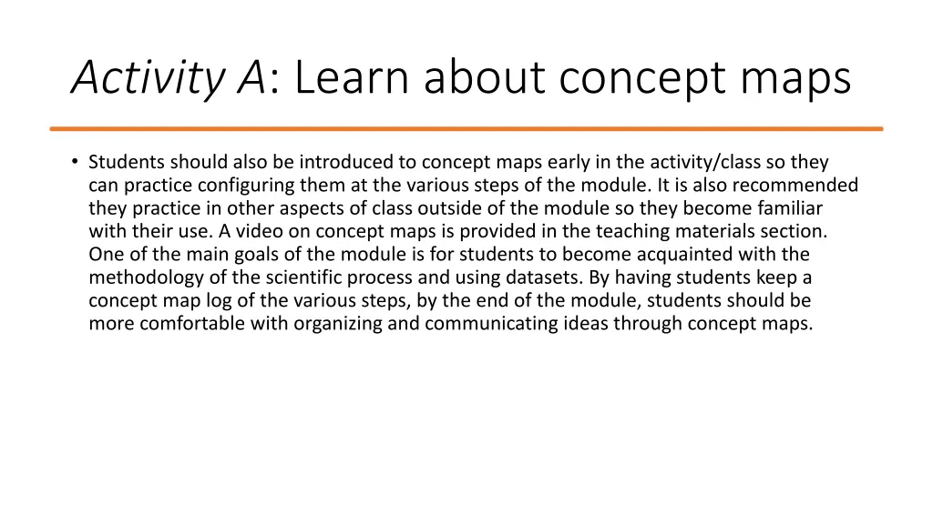 activity a learn about concept maps