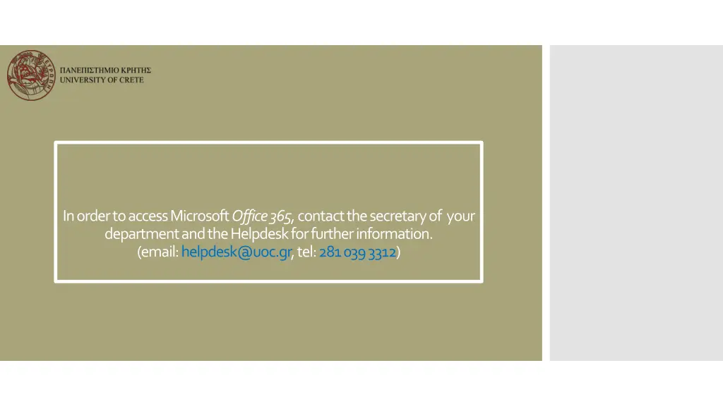 in order to access microsoft office 365 contact