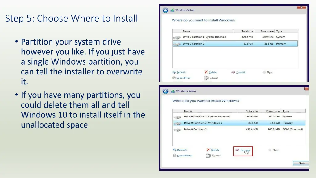 step 5 choose where to install