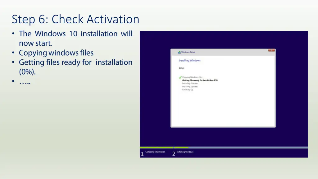 step 6 check activation