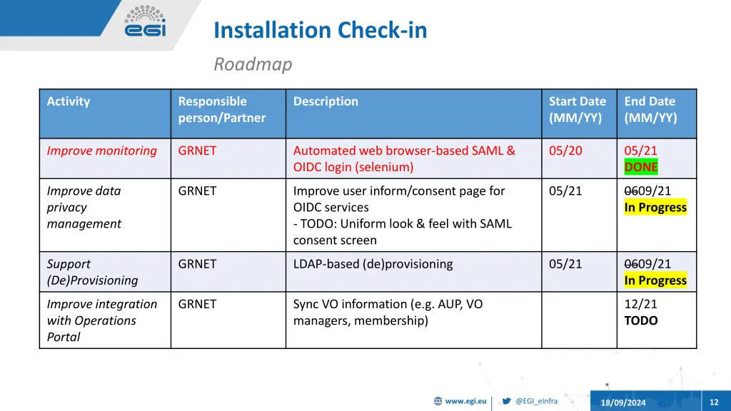 installation check in 10