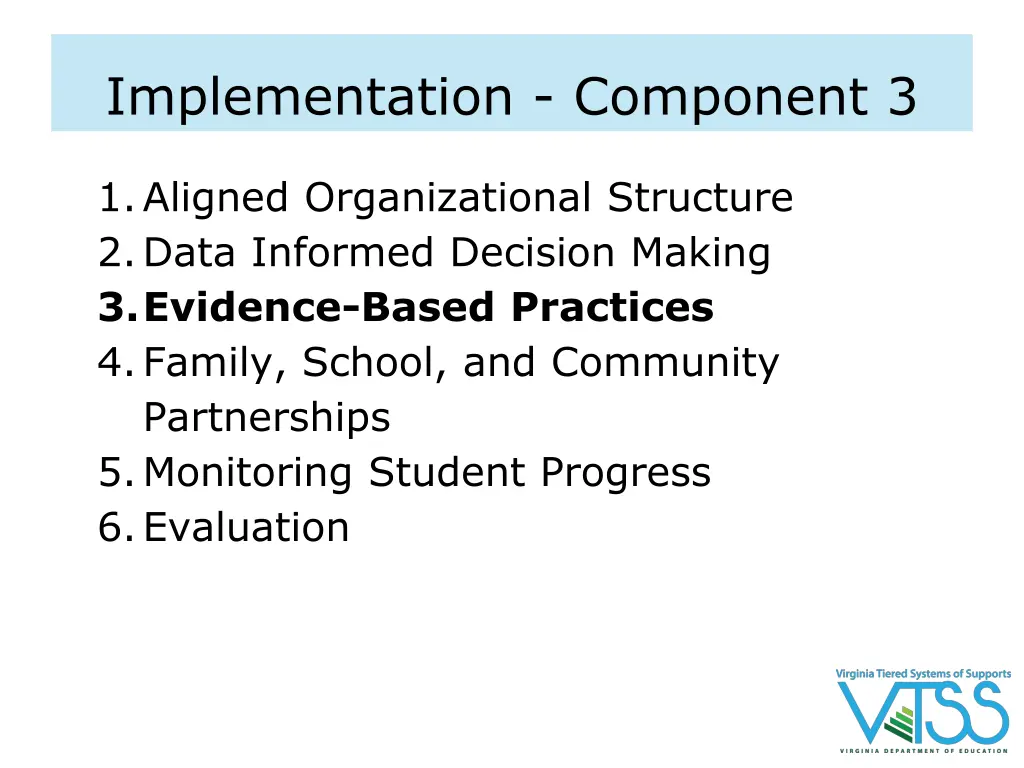 implementation component 3