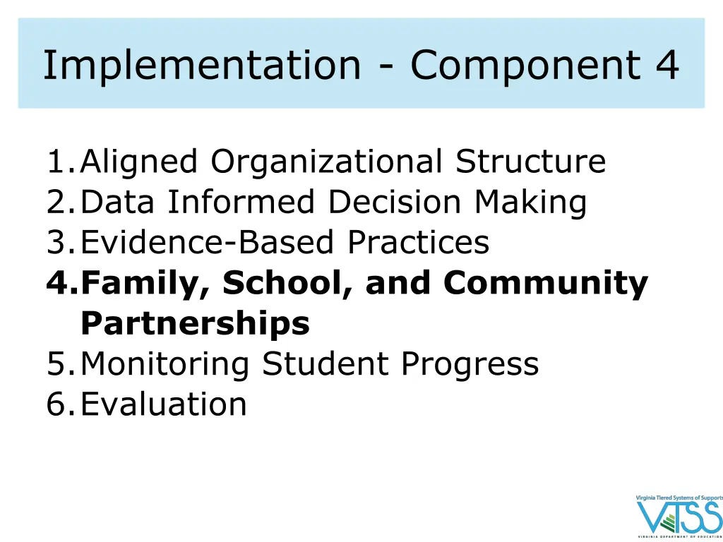 implementation component 4