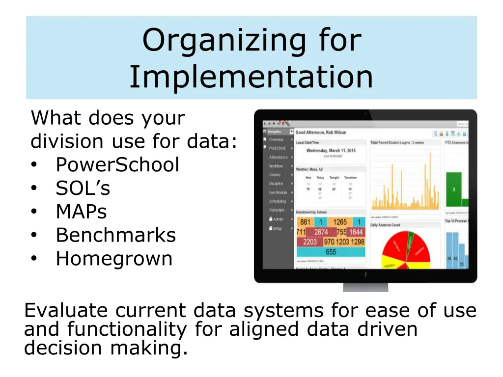 organizing for implementation