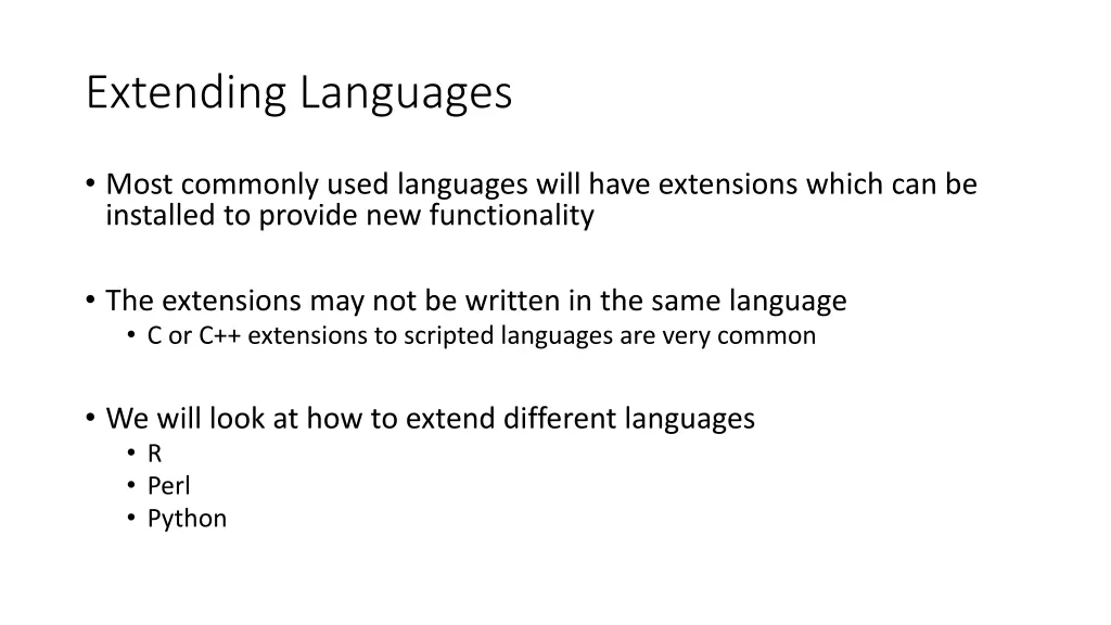 extending languages 1