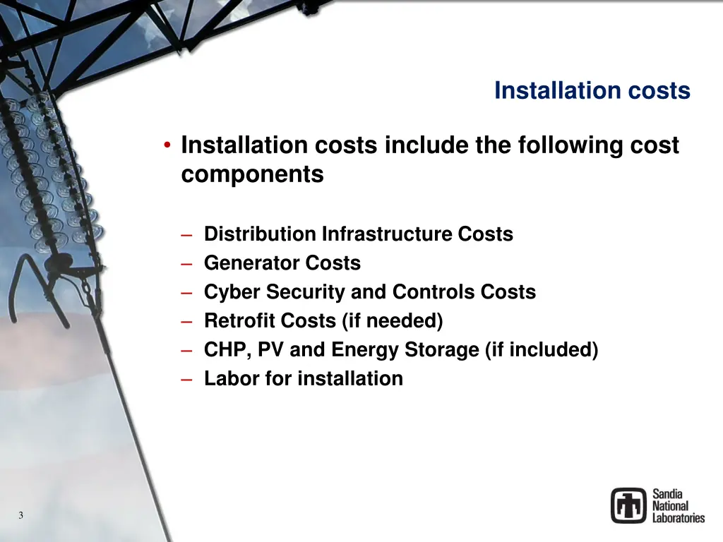 installation costs