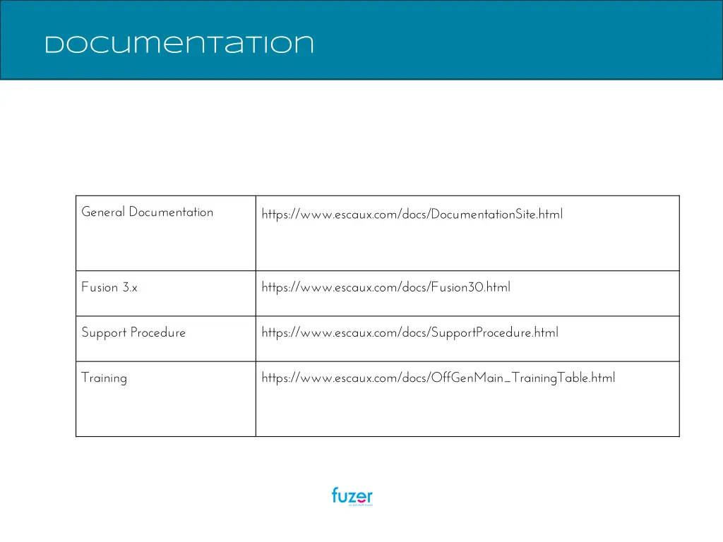 documentation