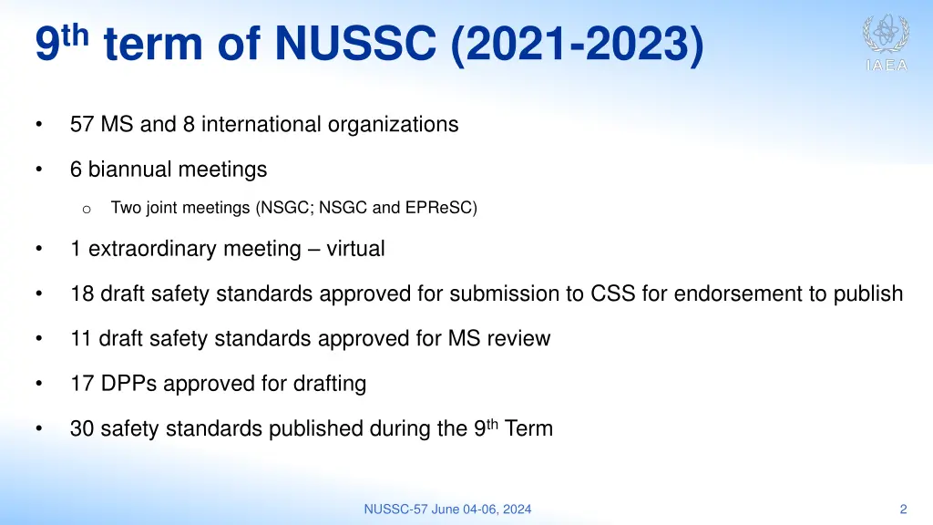 9 th term of nussc 2021 2023