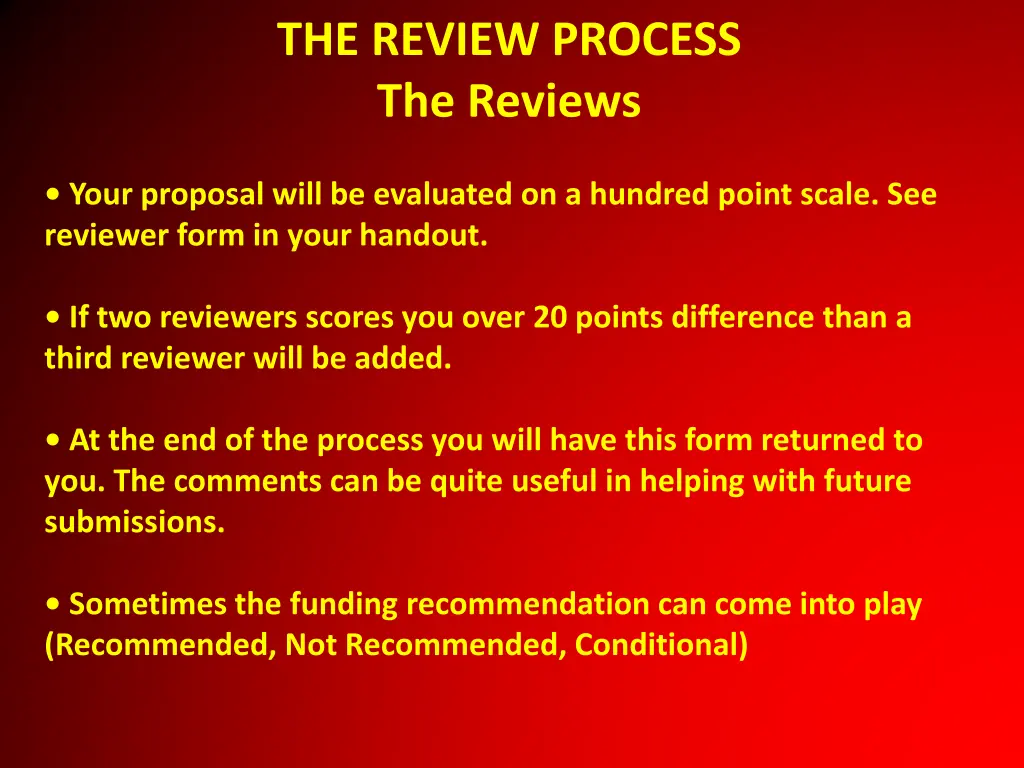 the review process the reviews