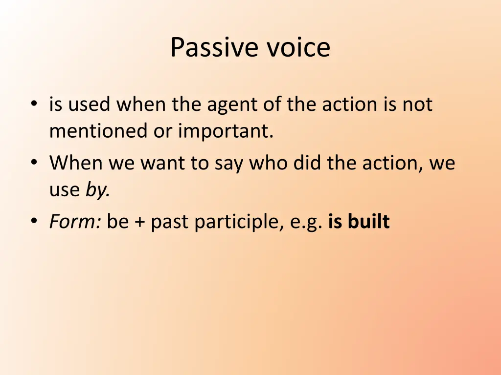 passive voice 1