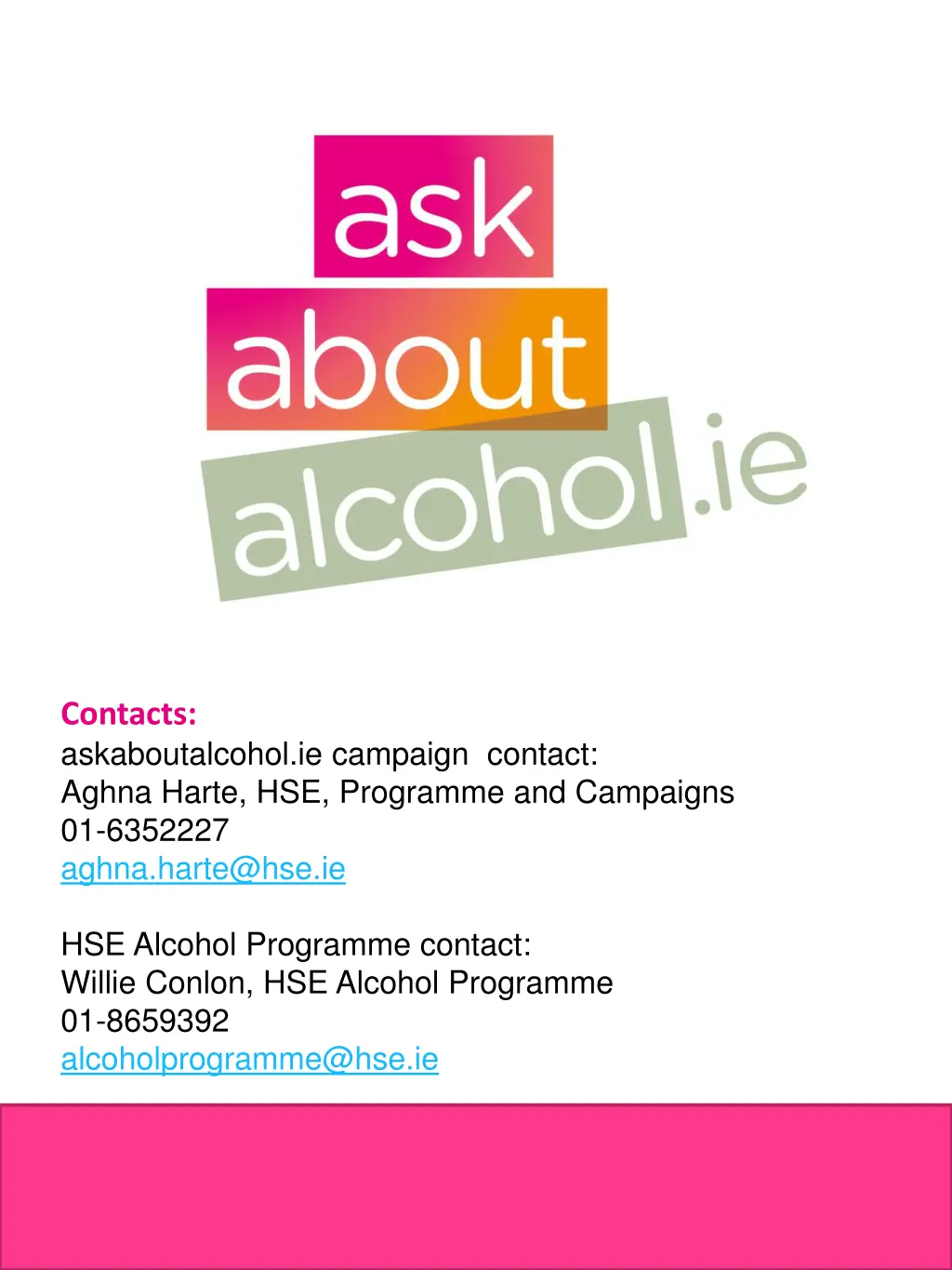 contacts askaboutalcohol ie campaign contact