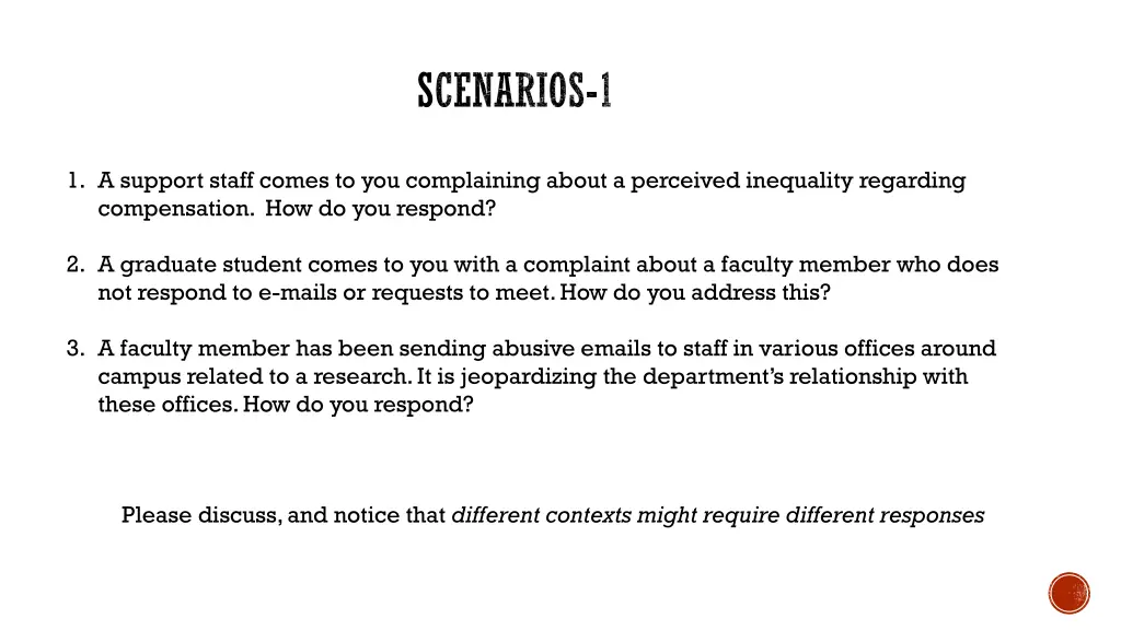 scenarios 1