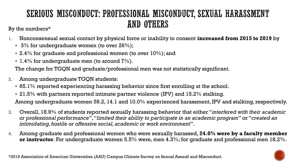 serious misconduct professional misconduct sexual