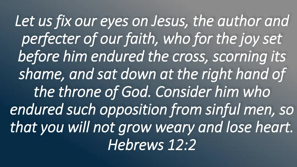 let us fix our eyes on jesus the author