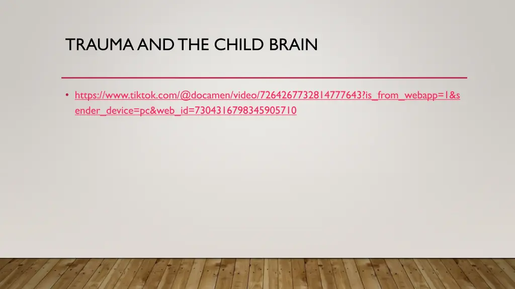 trauma and the child brain