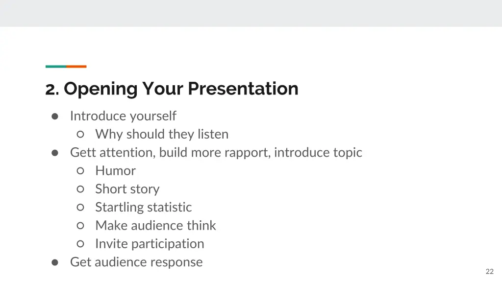 2 opening your presentation