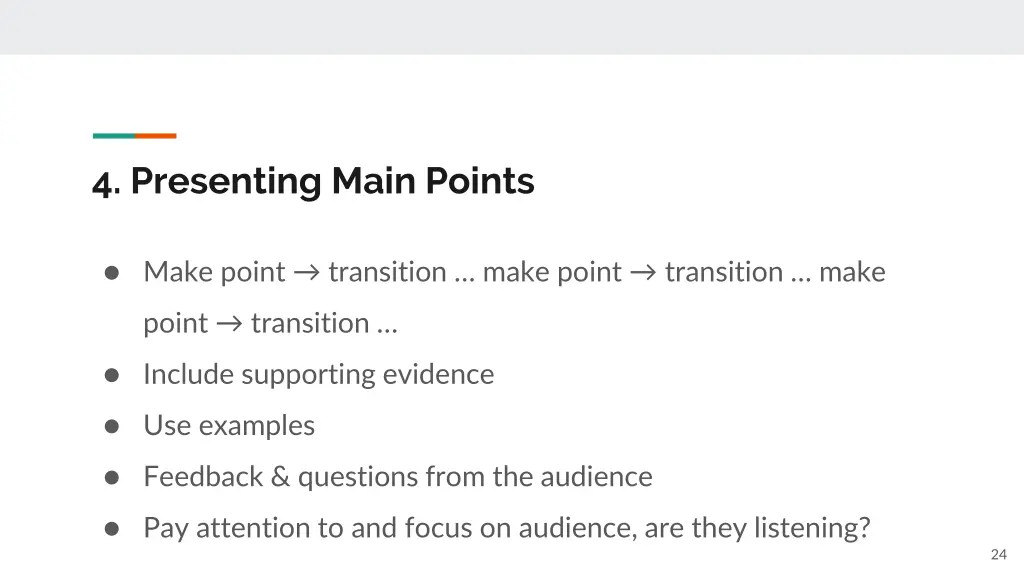 4 presenting main points