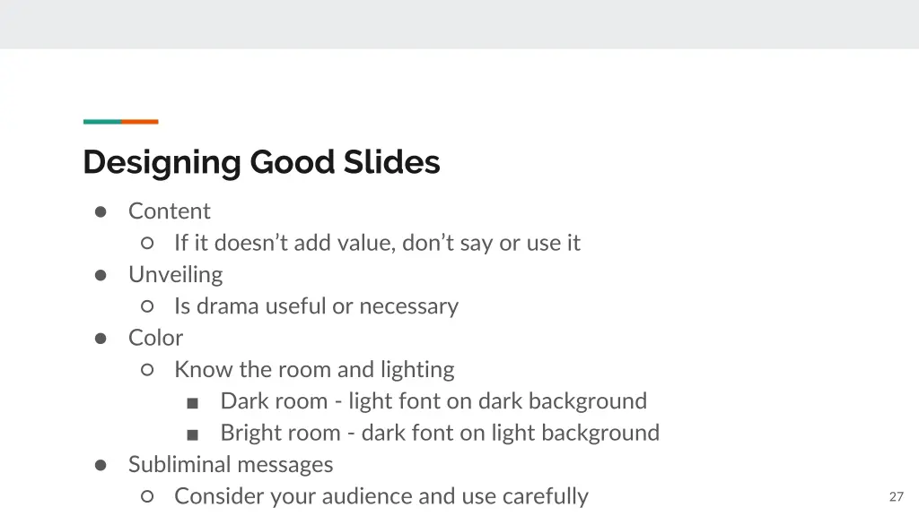 designing good slides