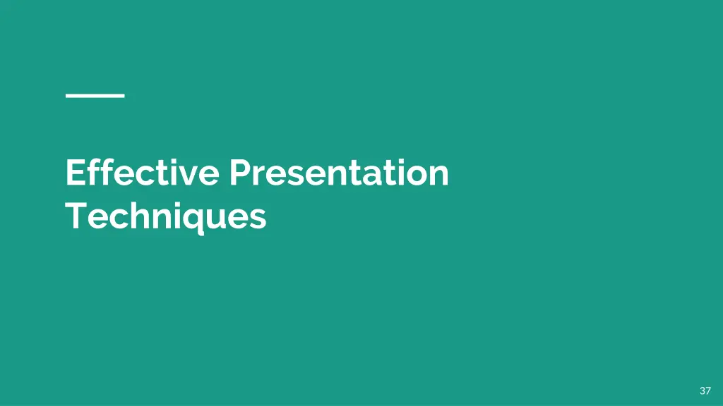 effective presentation techniques