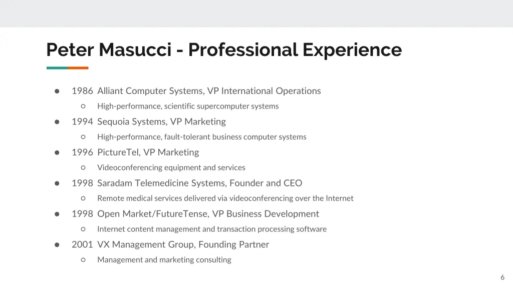 peter masucci professional experience 1