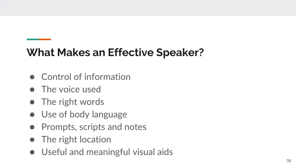 what makes an effective speaker