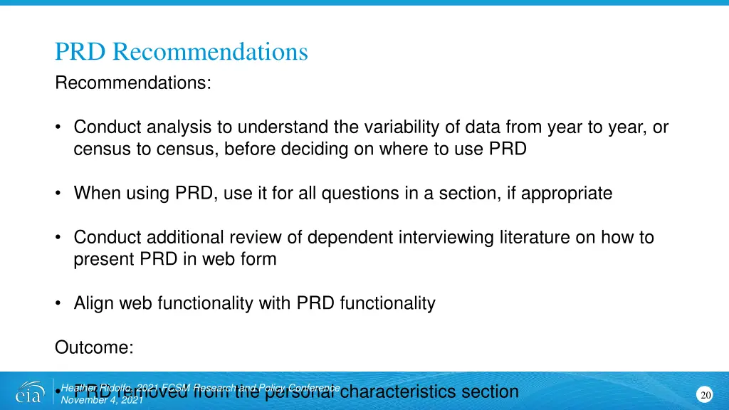 prd recommendations recommendations