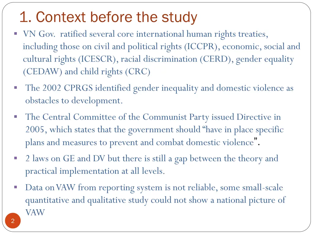 1 context before the study vn gov ratified