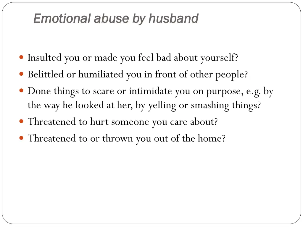 emotional abuse by husband emotional abuse