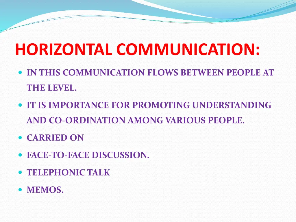 horizontal communication 1