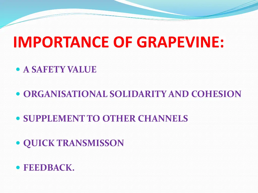 importance of grapevine