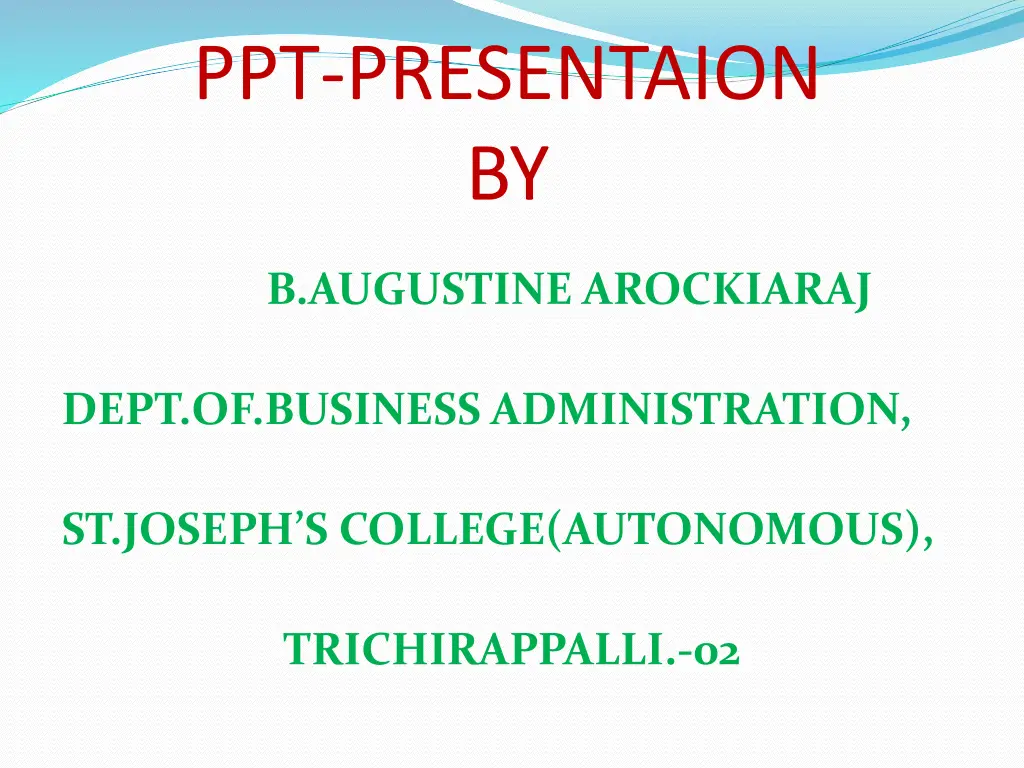 ppt presentaion by