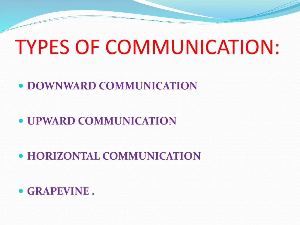 types of communication