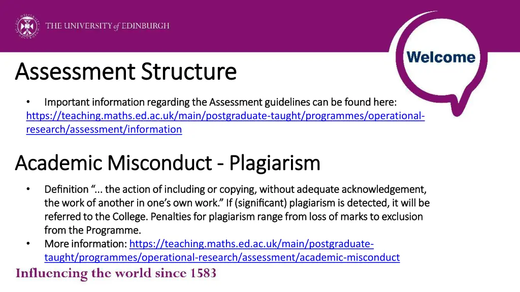 assessment structure assessment structure