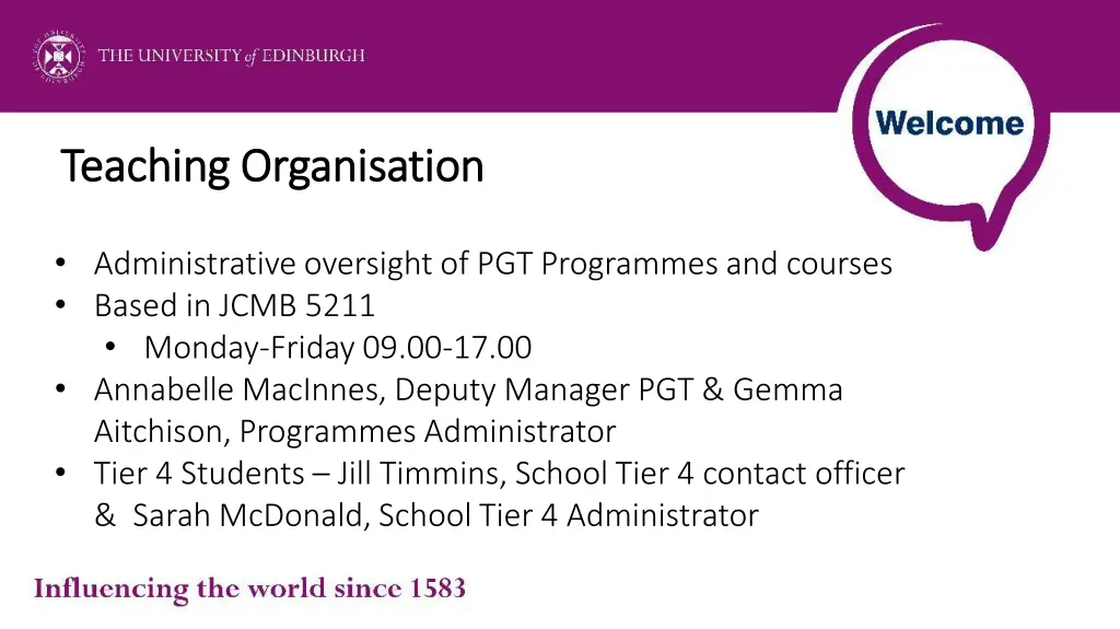 teaching organisation teaching organisation