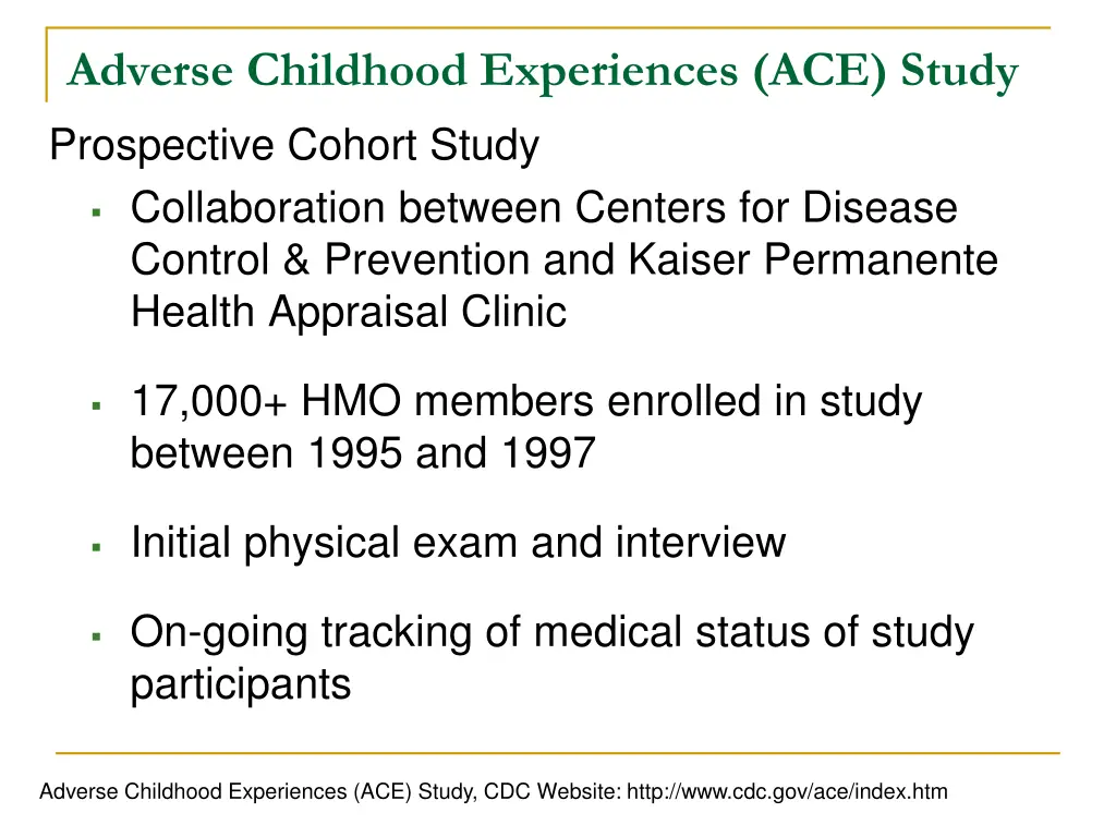 adverse childhood experiences ace study