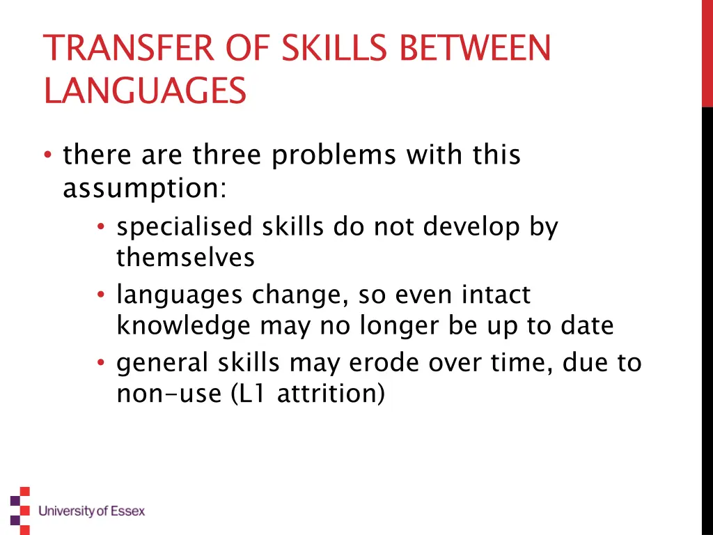 transfer of skills between languages 1