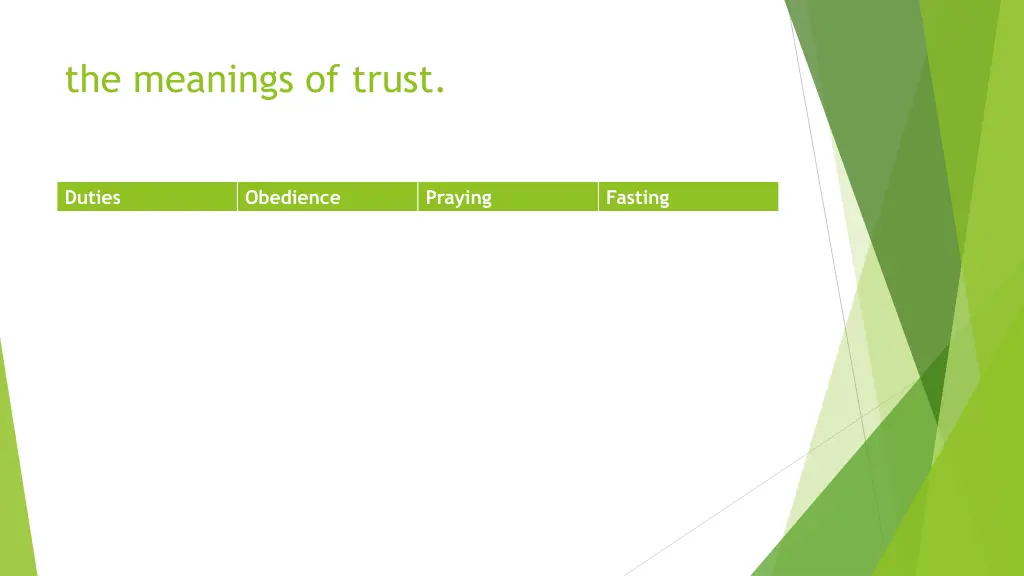 the meanings of trust