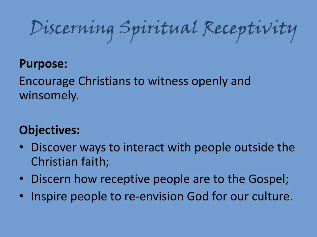 discerning spiritual receptivity 1