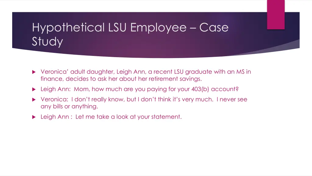 hypothetical lsu employee case study 1