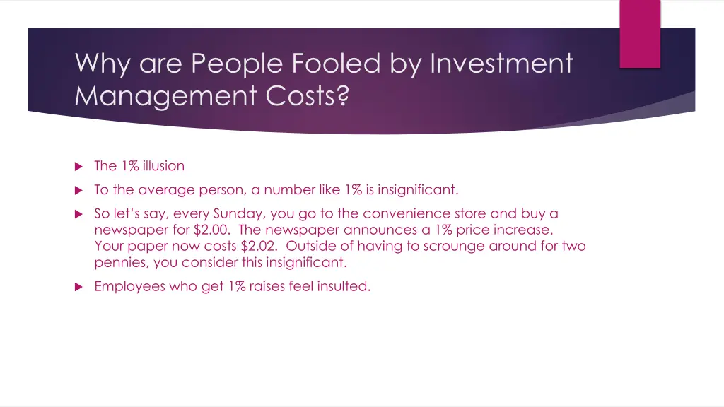 why are people fooled by investment management