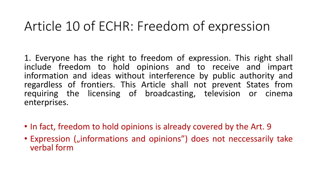 article 10 of echr freedom of expression