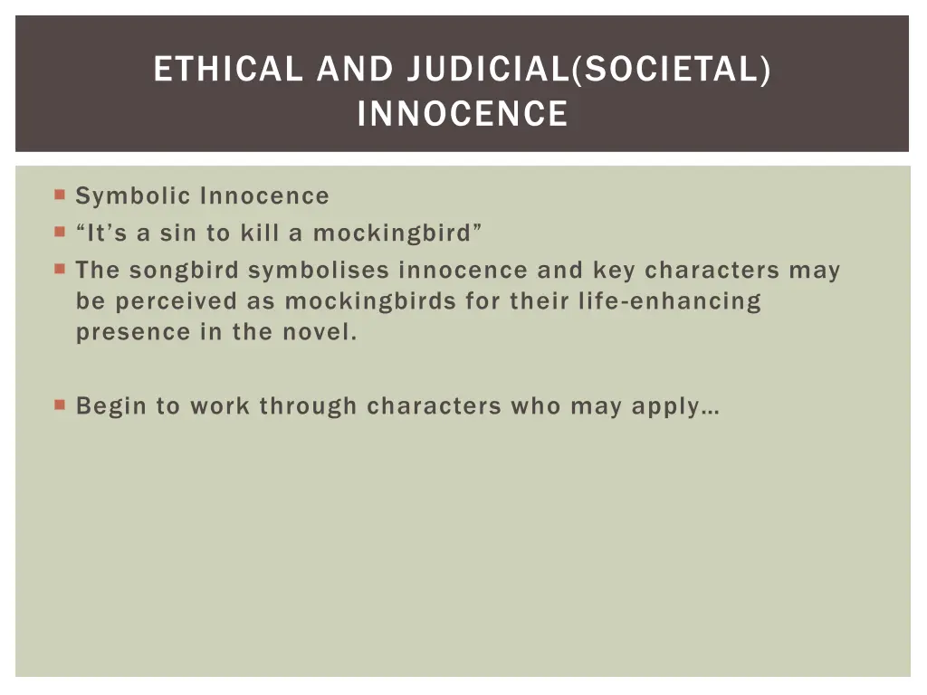 ethical and judicial societal innocence