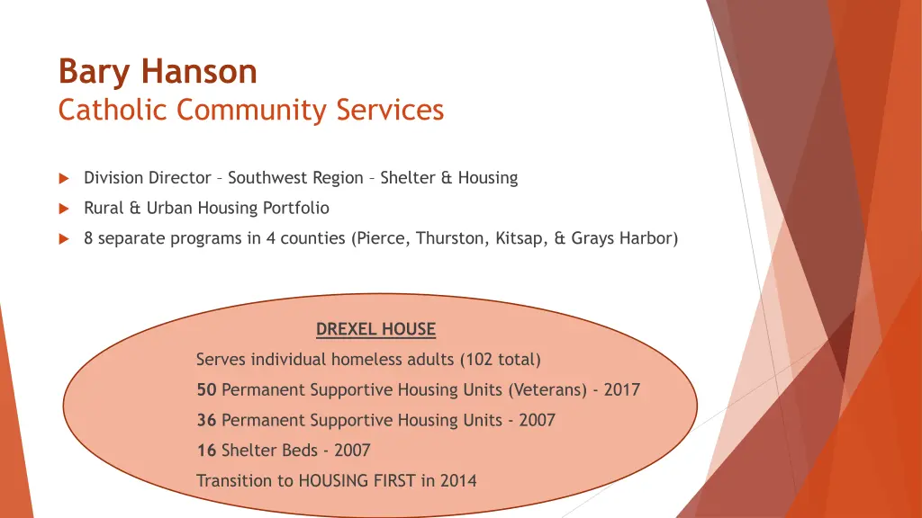 bary hanson catholic community services