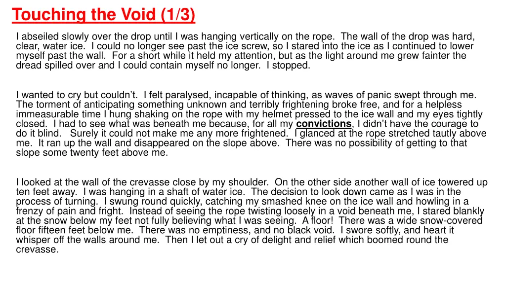 touching the void 1 3