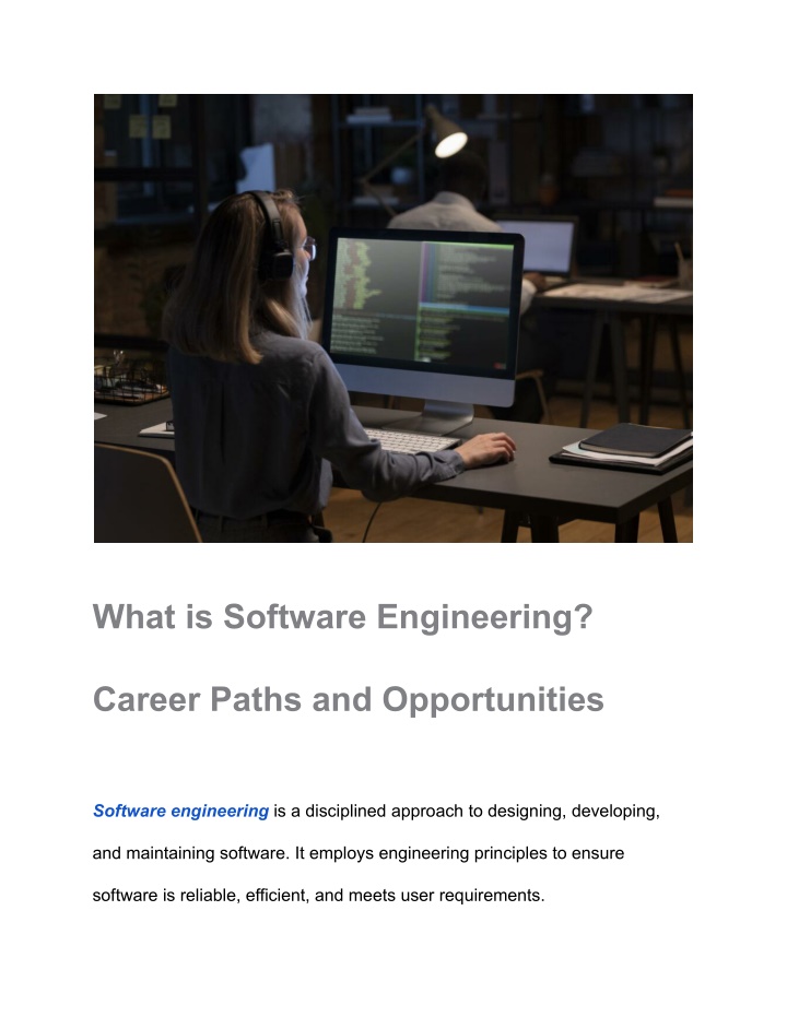 what is software engineering