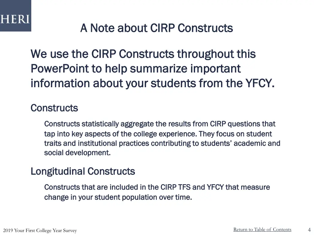 a note about cirp constructs a note about cirp